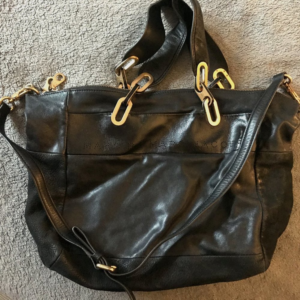 Marc by Marc Jacobs Black Leather Suede crossbody